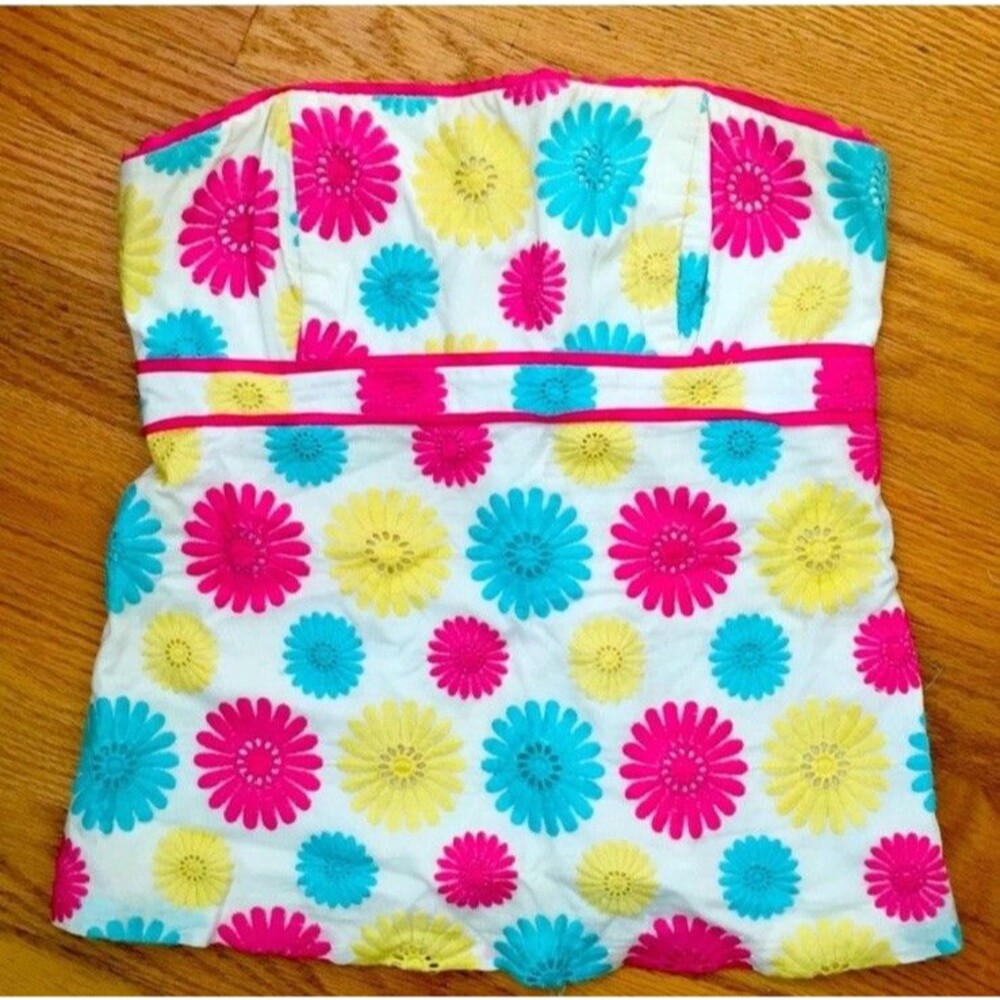 Women’s Vintage Lilly Pulitzer Eyelet Corset Top Size 4